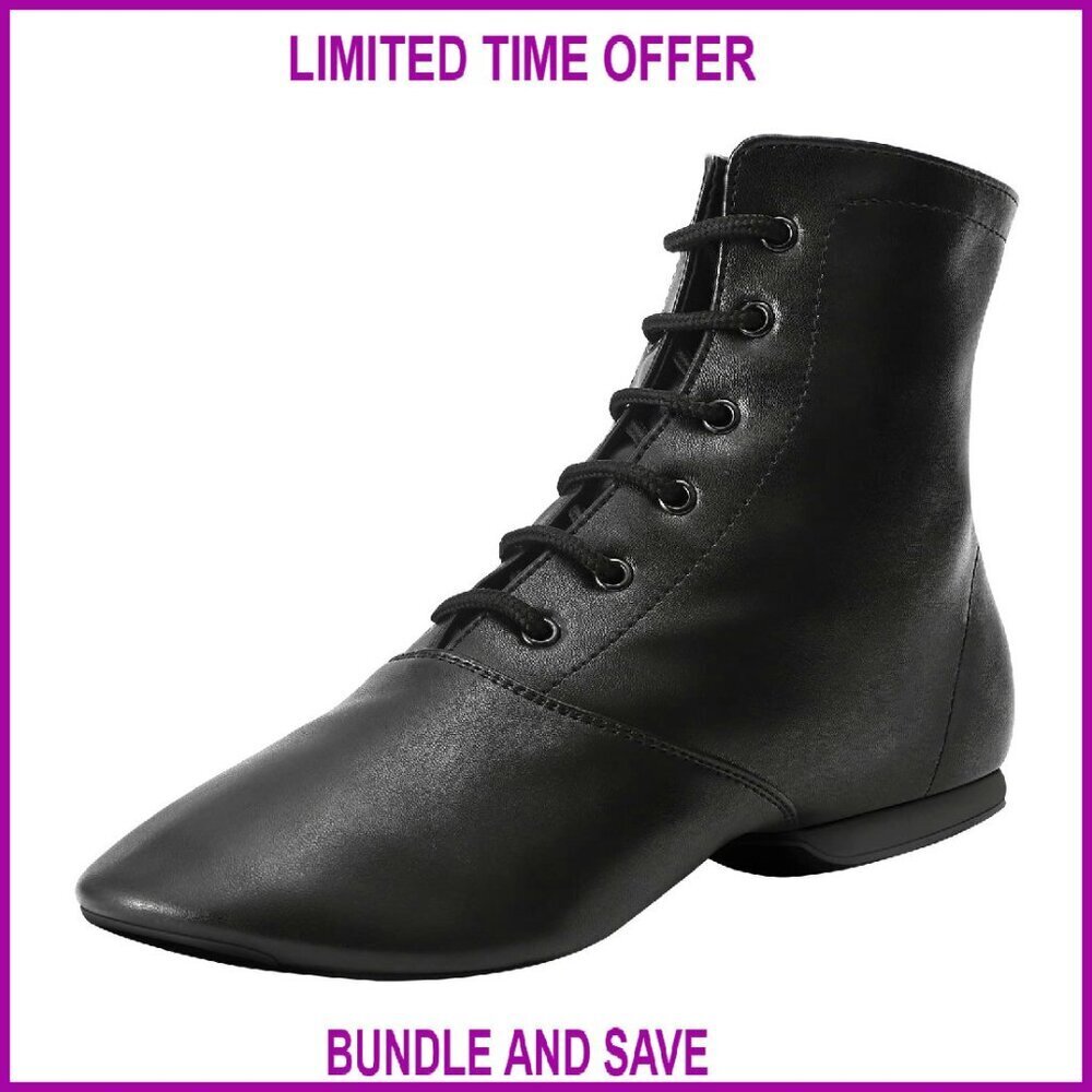 Leather Split Sole Dance Boots for Ballet Yoga Gymnastics